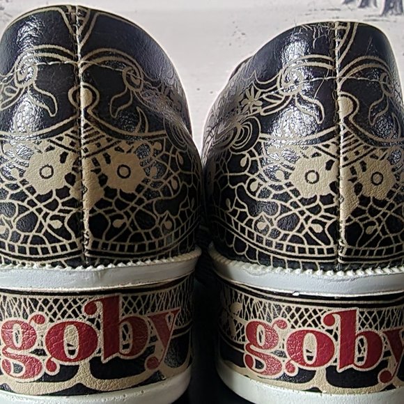 GOBY Chocolate/Cream Henna Scroll Slip-On Sneakers - Picture 10 of 13